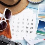 sunglasses, calendar, vacation pictures